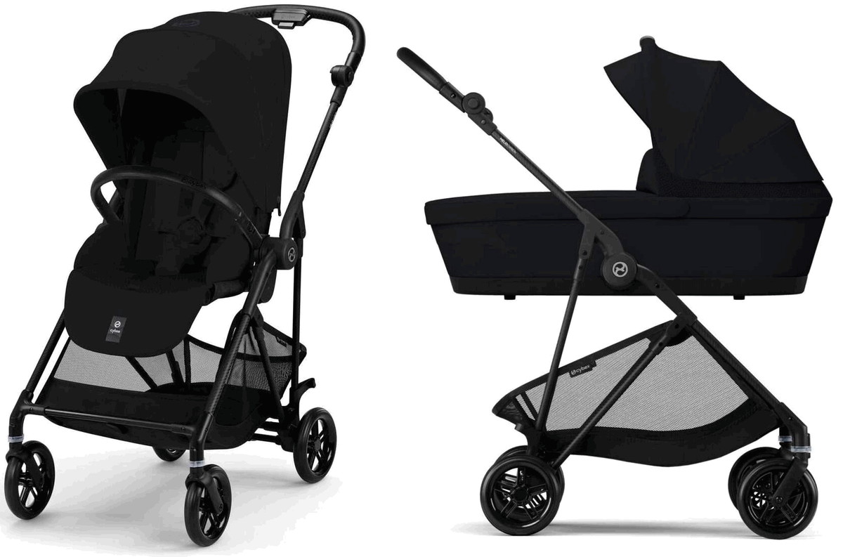 Коляска Cybex Melio Carbon 2 в 1 Magic Black с дождевиками