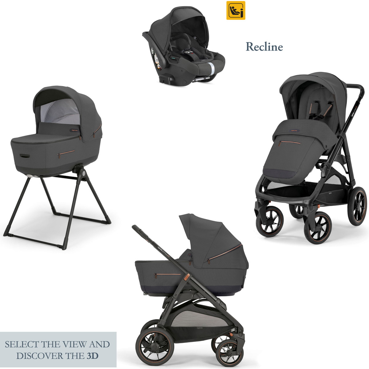 Детская коляска Inglesina Aptica System Quattro XT 4 в 1 DRW-RC 2024 Magnet Grey