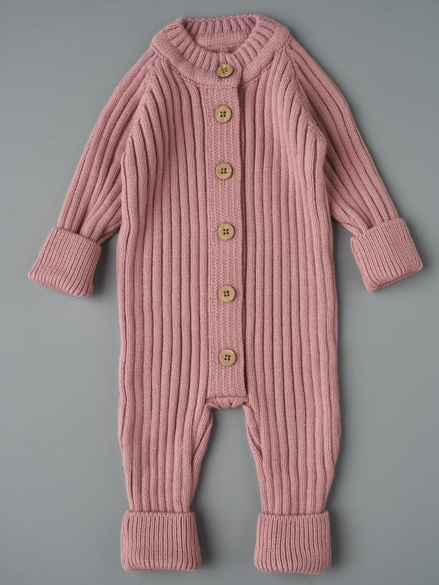 Комбинезон вязаный Little Star Лапша 0001 (ЧЗ-нк) розовый вереск 56
