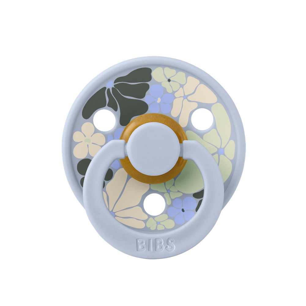 Пустышка латексная Bibs Studio Colour - Flower Child, 0+ 10014304 Dusty Blue