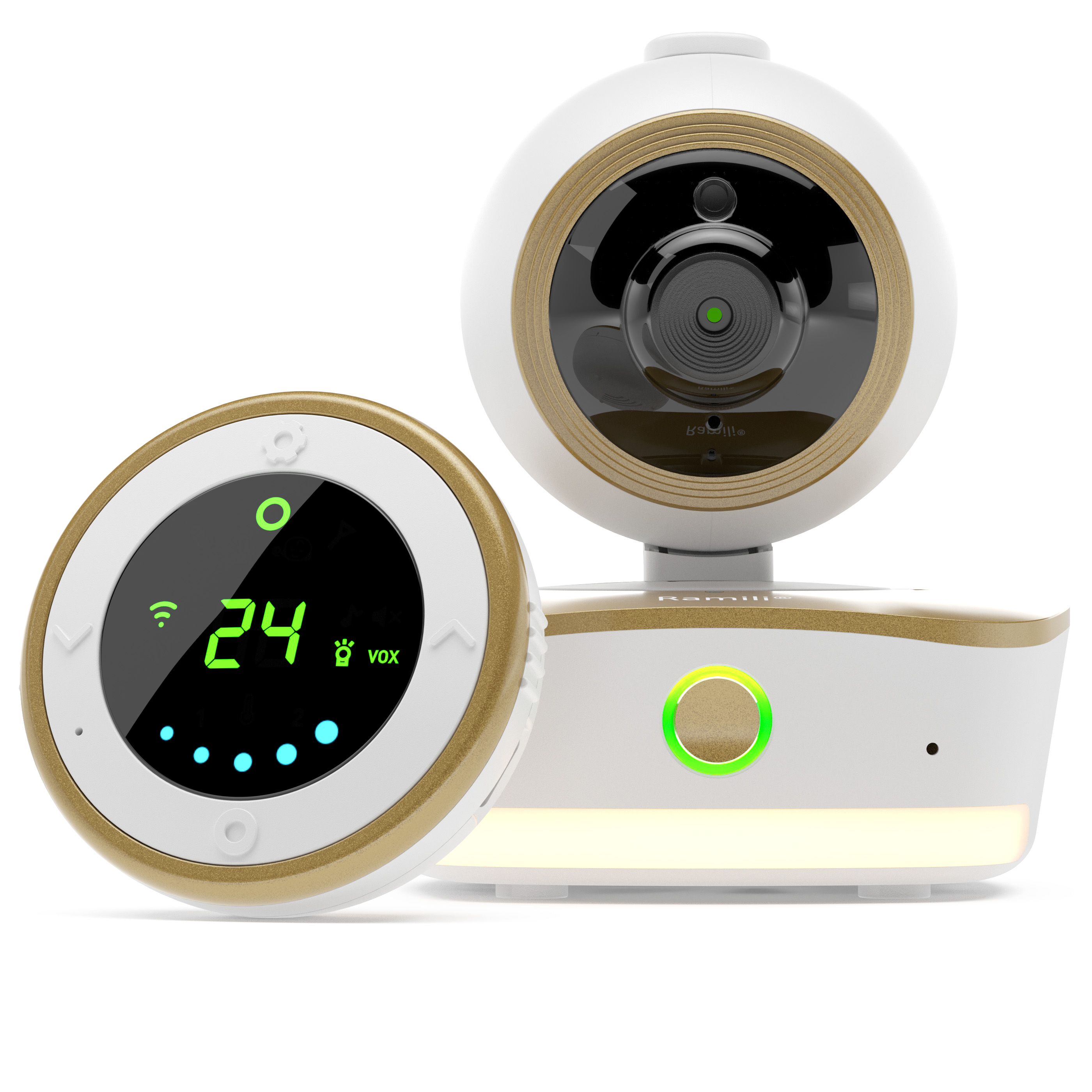 Радио-видеоняня Ramili Baby RV1800 с повышенной дальностью 2-в-1 Wi-Fi Full HD