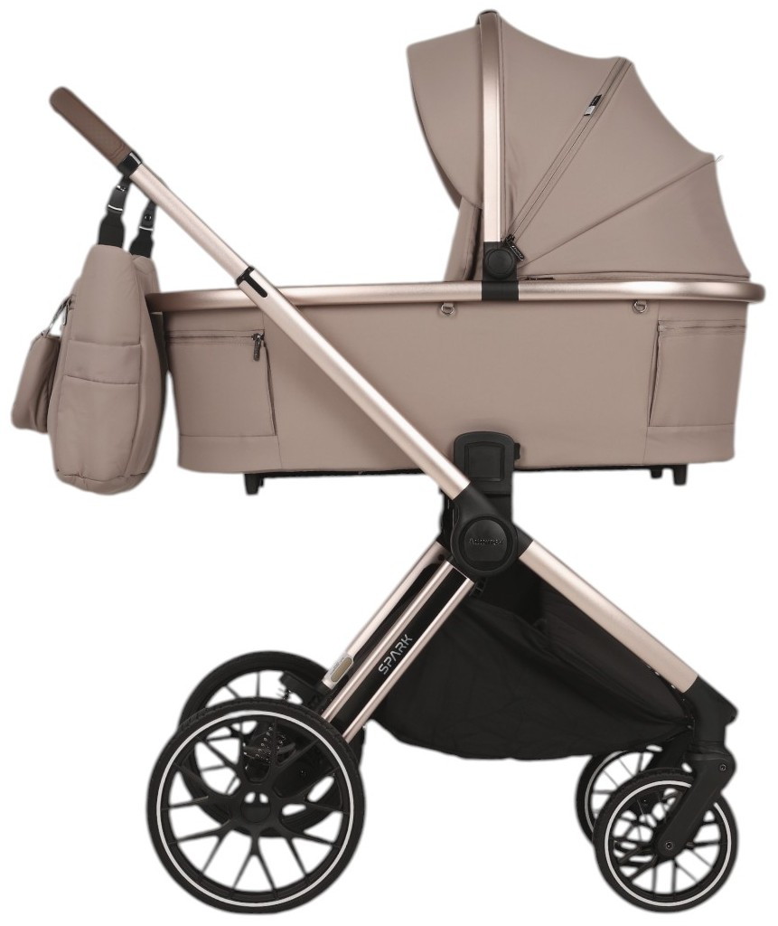 Детская коляска Adamex Spark SE 3 в 1 2-LATTE-CHAMPAGNE - БЕЖ-РАМА ШАМПАНЬ