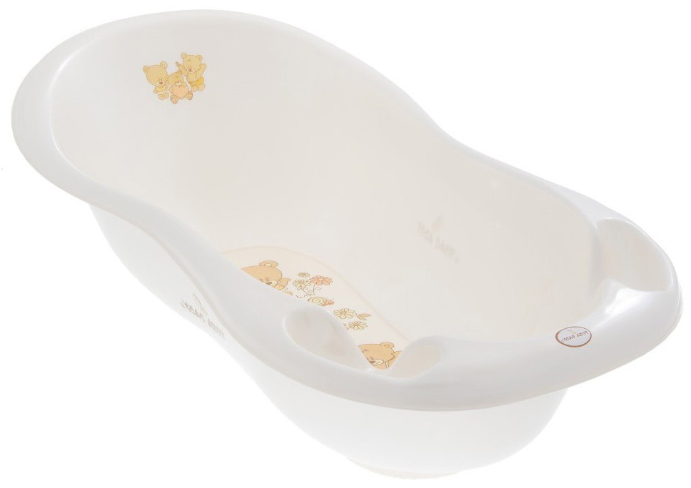 Детская ванна Tega Baby Teddy (Мишка) со сливом, 102 см MS-005 ODPLYW-118 Белый жемчуг