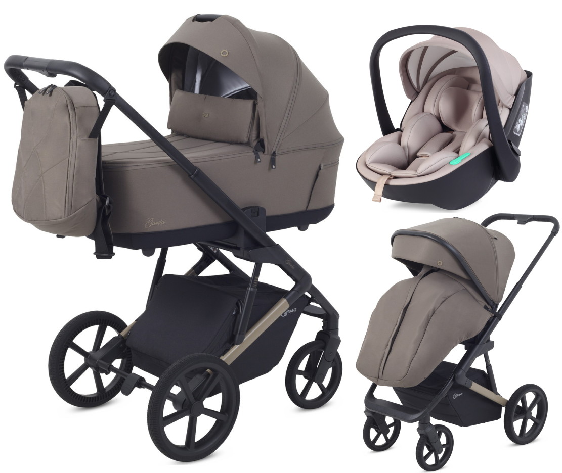 Детская коляска Rant Garda 3 в 1 с автокреслом Miro Beige Mocca