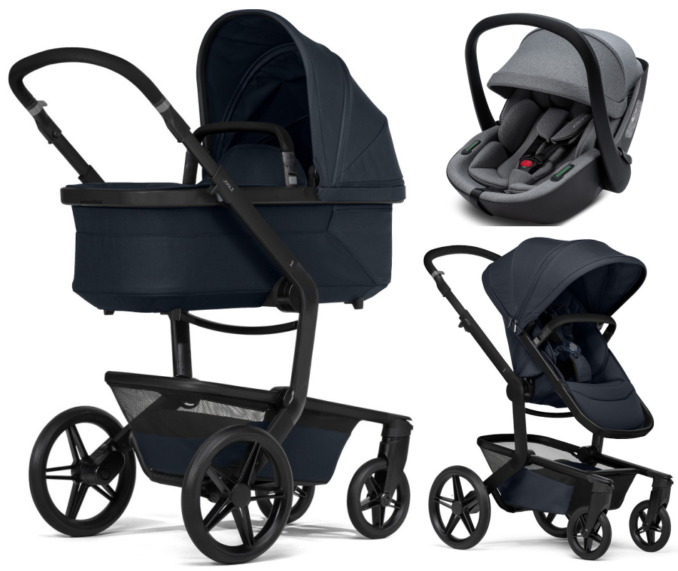 Детская коляска 3 в 1 Joolz Day 5 и автокресло Osann Cuddle Iron Dark Navy Blue