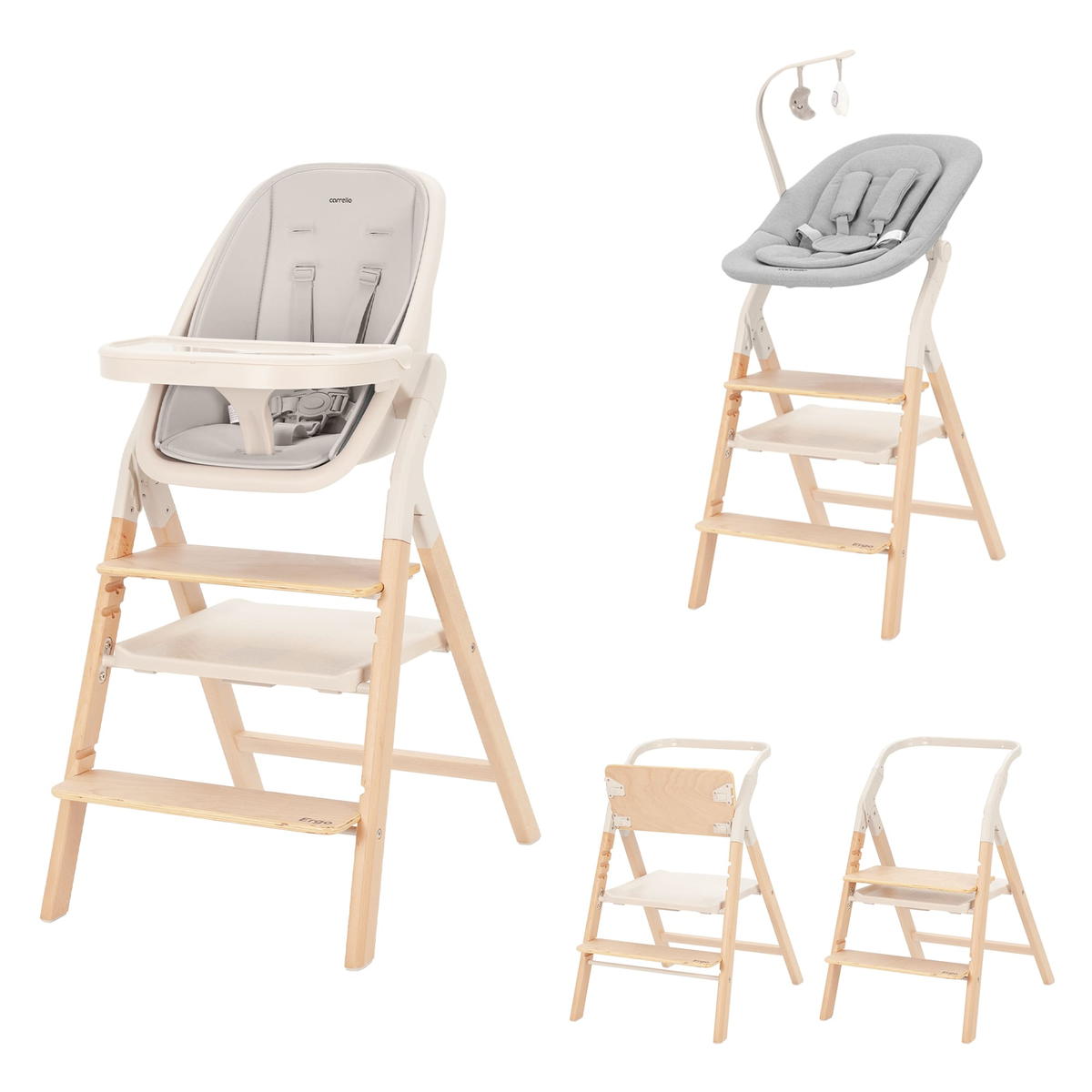 Стульчик для кормления Carrello Ergo CRL-16701 4 в 1 Linen Beige