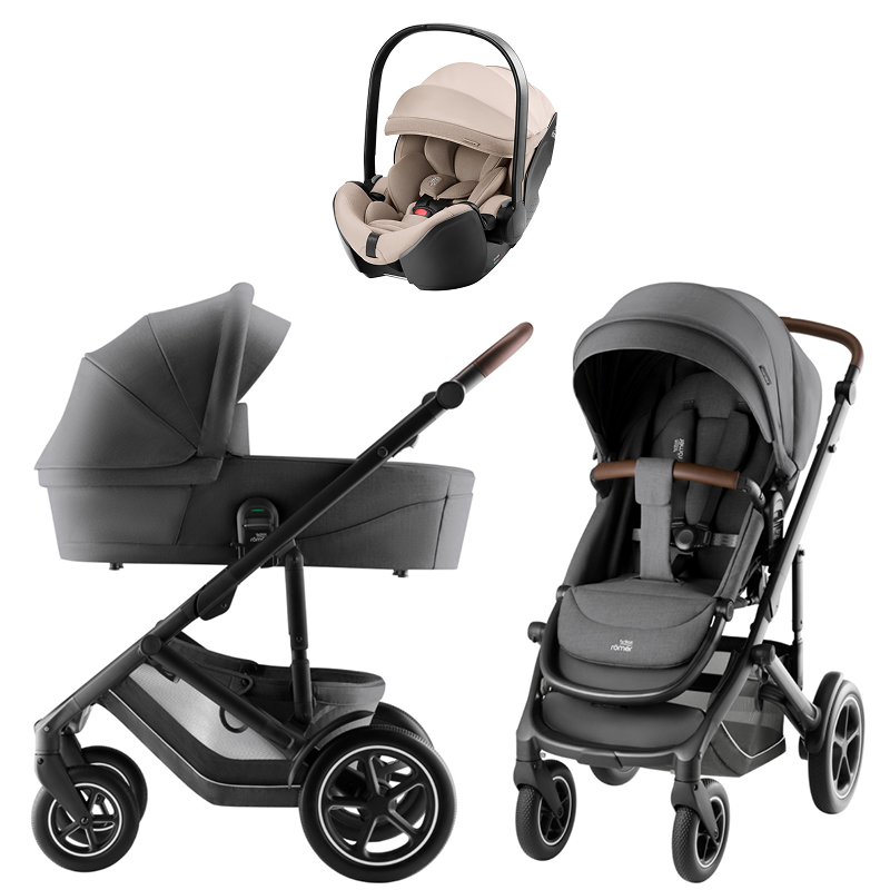 Коляска 3 в 1 Britax Roemer Smile 5Z Style и автокресло Baby-Safe PRO Style Teak Mineral Grey