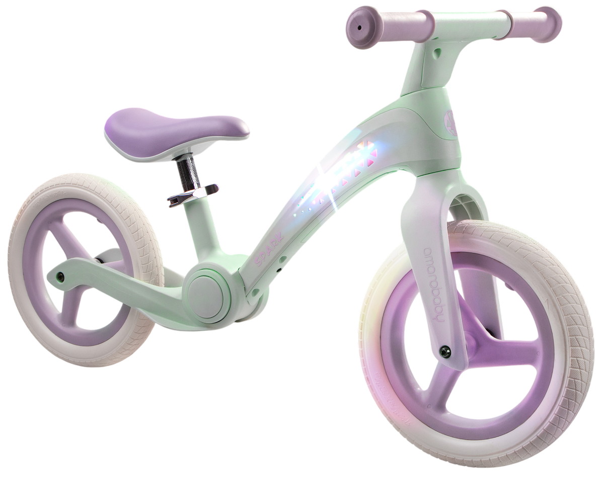 Двухколесный беговел AmaroBaby Spark мятный/светло-фиолетовый