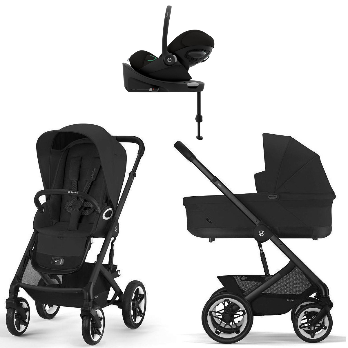 Коляска Cybex Talos S Lux BLK Cloud G3 Magic Black Base G3 4 в 1 Moon Black с дождевиками