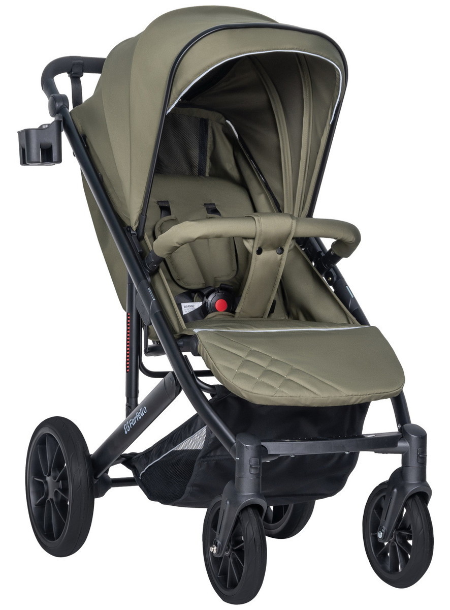 Детская прогулочная коляска Farfello Bonnie black Fresh Green/свежая зелень