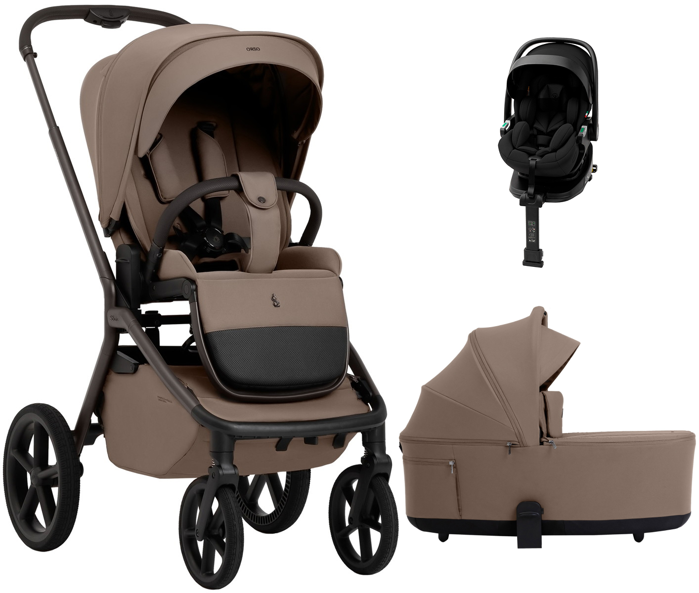 Коляска 3 в 1 Sweet Baby SBL Orso + автокресло Premier Plus Black Dark Beige