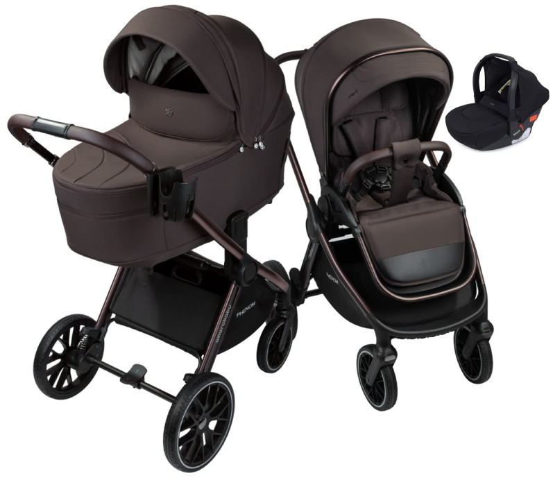 Детская коляска AmaroBaby Phenom 3 в 1 с автокреслом Rant Cruise Black шоколадный