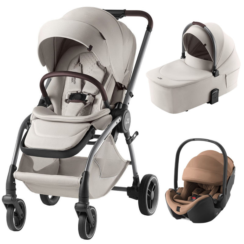 Коляска 3 в 1 Britax Roemer RIO LUX и автокресло Baby-Safe PRO LUX Warm Caramel Soft Taupe