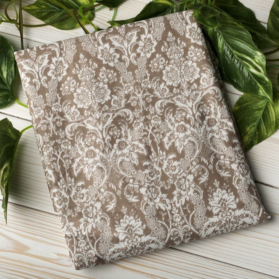 Простыня AmaroBaby на резинке бязь 125х75 см дамаск кофе