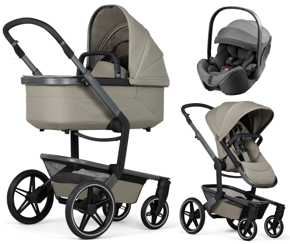 Детская коляска 3 в 1 Joolz Day 5 и автокресло Britax Roemer Baby-Safe Pro Style Mineral Grey Sage Green
