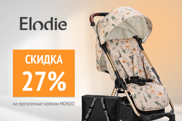 Скидки до 27% на прогулочные коляски Elodie Mondo 