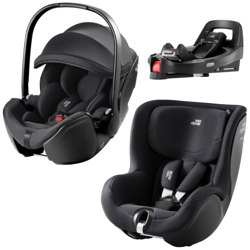 Набор 3 в 1 Britax Roemer автолюлька Baby-Safe Pro Classic + автокресло Dualfix 5Z Classic + база Vario Base 5Z Deep Black