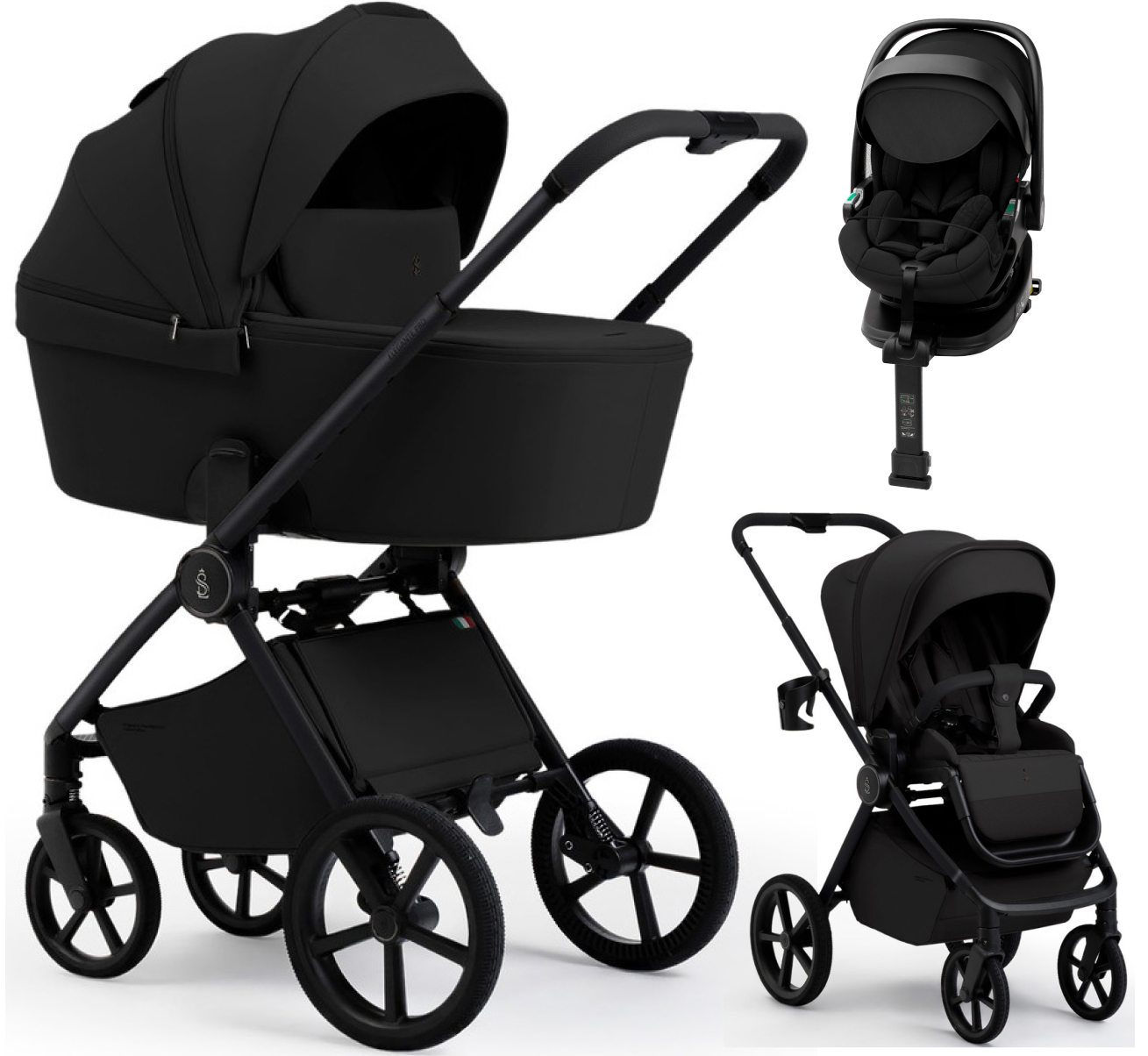 Коляска 4 в 1 Sweet Baby SBL Elegante Pro + автокресло Premier Plus Black Black