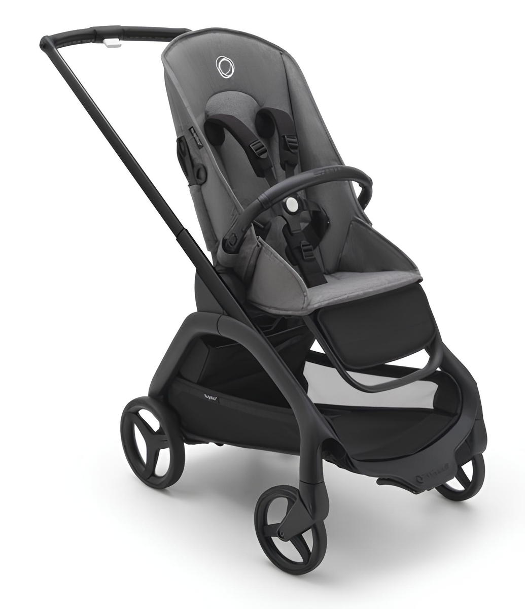 Прогулочная коляска Bugaboo Dragonfly base без капюшона Black/Grey Melange