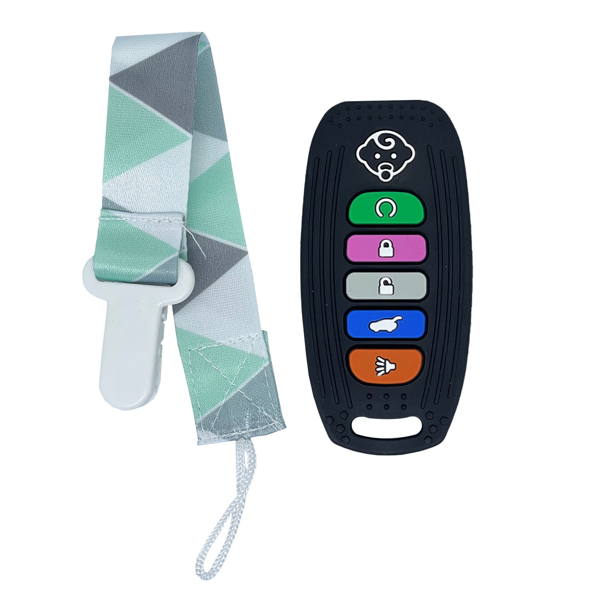 Прорезыватель силиконовый Roxy-Kids Пульт-брелок для авто, с держателем