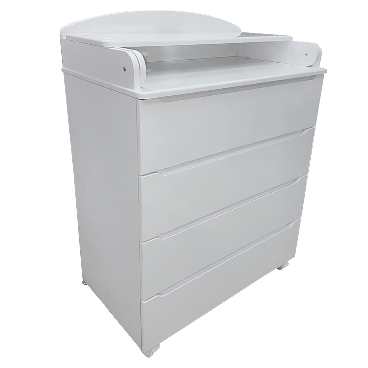 Детский пеленальный комод Indigo Style 800/4 с широким пеленальным столиком белый-белый