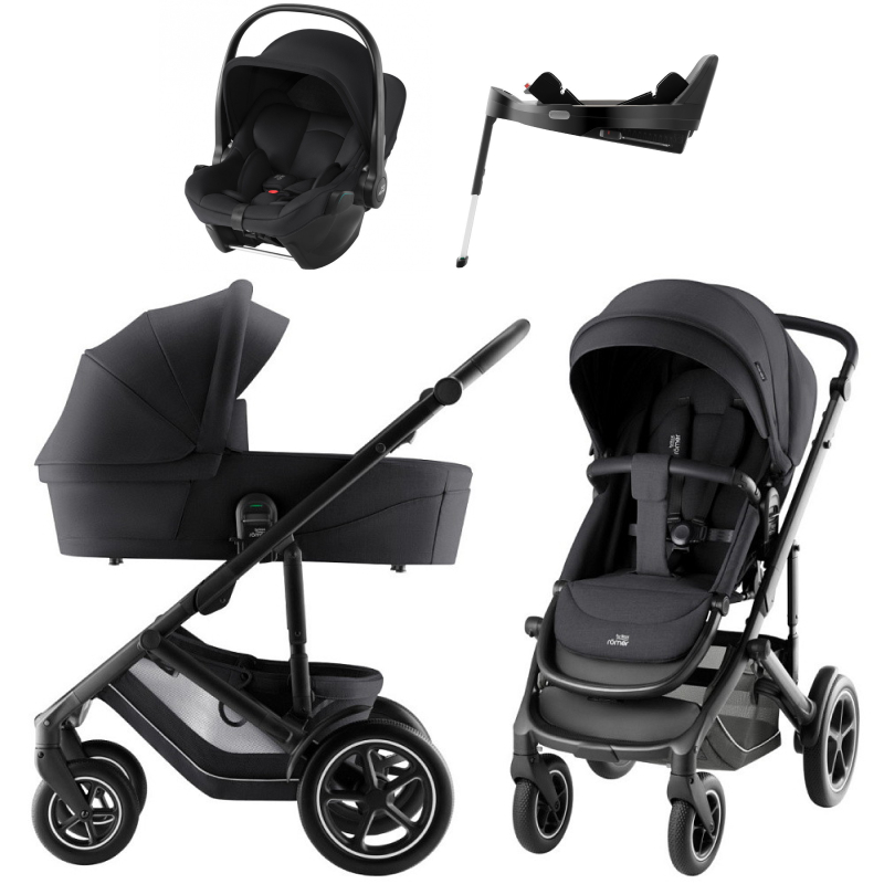 Коляска 4 в 1 Britax Roemer Smile 5Z Style и автокресло Baby-Safe Core Space Black + Vario Base 5Z Carbon Black