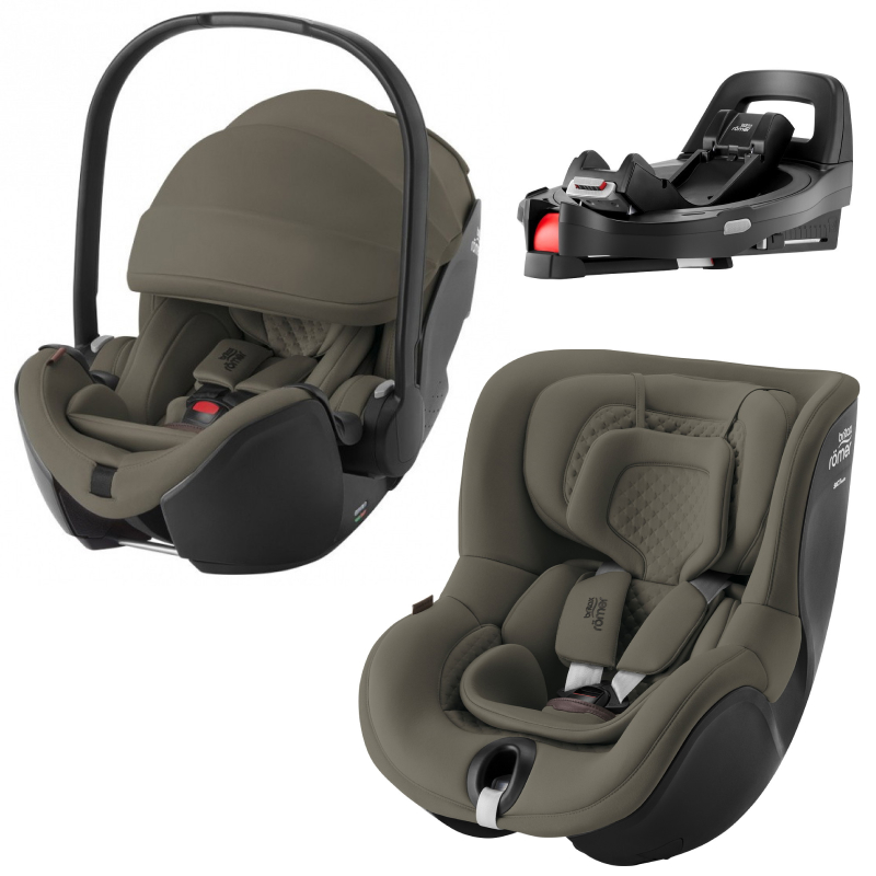 Набор 3 в 1 Britax Roemer автолюлька Baby-Safe Pro Lux + автокресло Dualfix 5Z Lux + база Vario Base 5Z Urban Olive