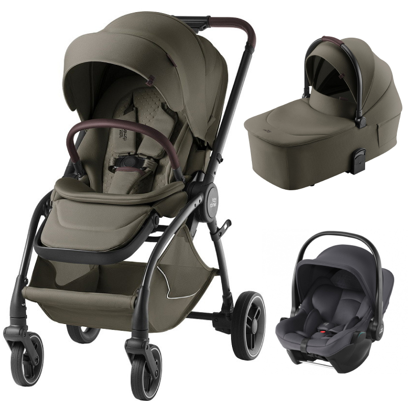 Коляска 3 в 1 Britax Roemer RIO LUX и автокресло Baby-Safe Core Midnight Grey Urban olive