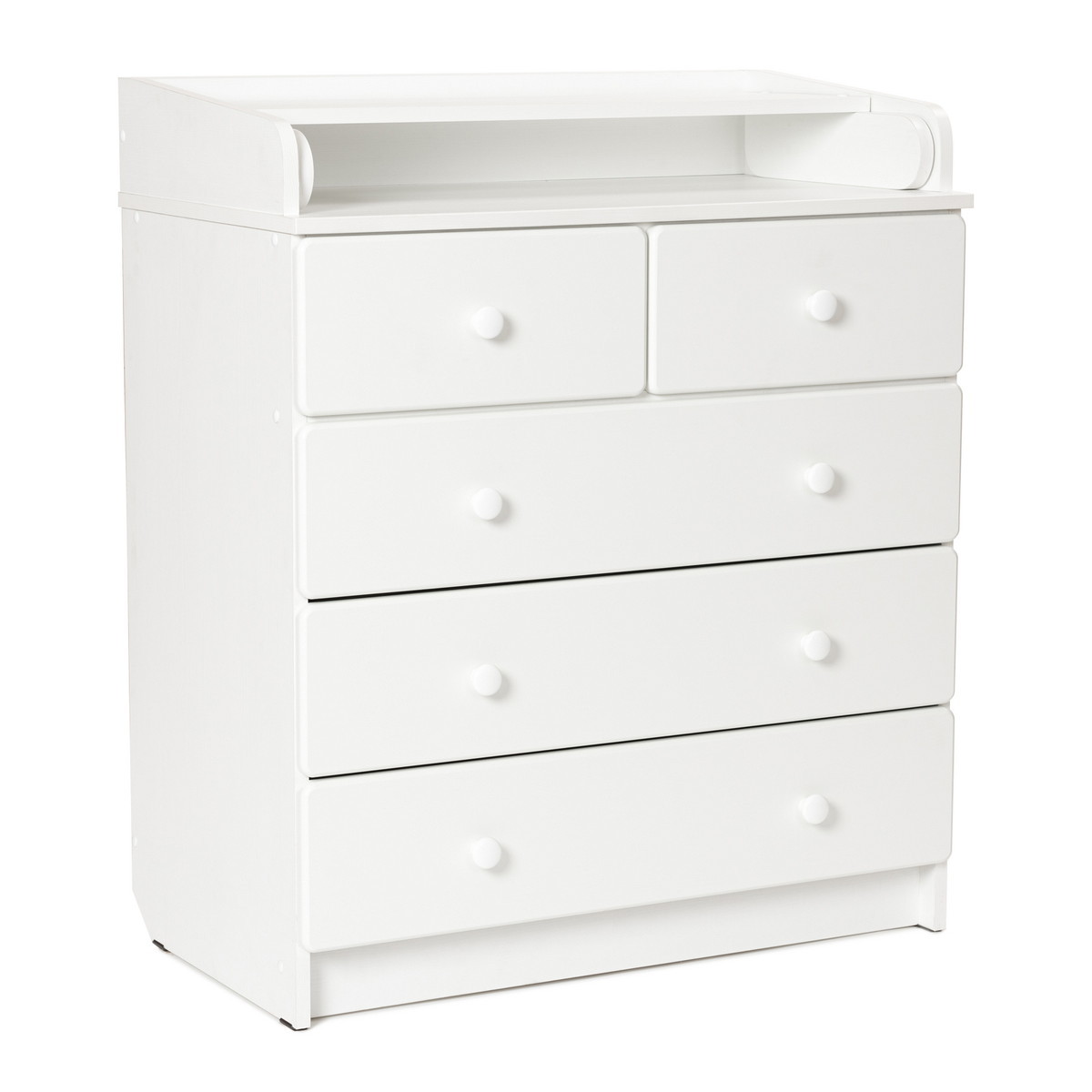 Детский пеленальный комод Bebizaro Waxed Five 05 WHITE PREMIUM