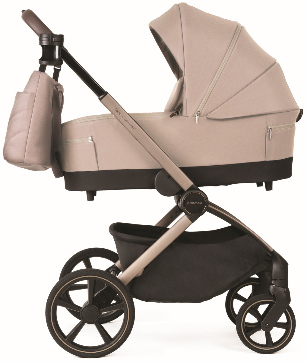 Детская коляска Adamex Como 3 в 1 natura beige — св. беж — рама беж