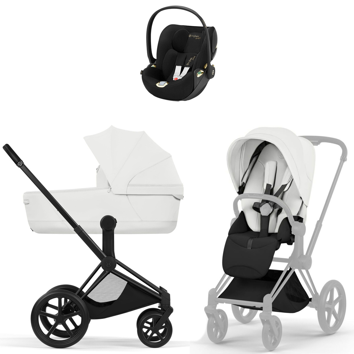 Коляска Cybex Priam V Matt Black Style Cloud T Jeremy Scott Wings 3 в 1 Off White