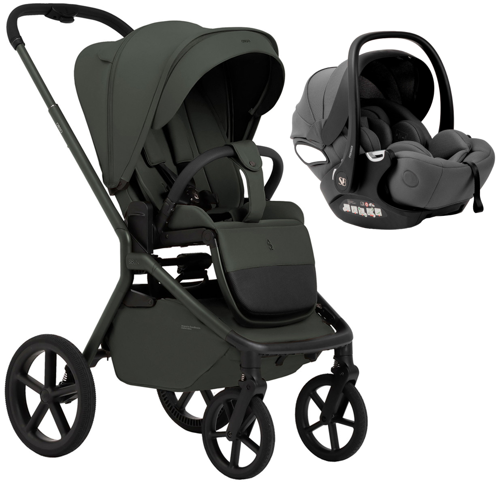 Прогулочная коляска Sweet Baby SBL Orso + автокресло Premier Grey Forest Green