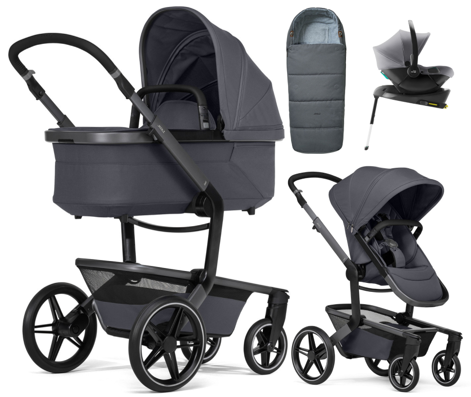 Детская коляска 4 в 1 Joolz Day 5 и автокресло Baby-Safe Core Frost Grey и база Baby-Safe Core + конверт в подарок Stone grey