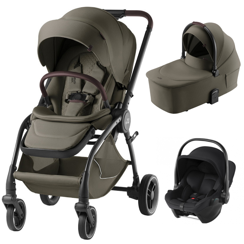 Коляска 3 в 1 Britax Roemer RIO LUX и автокресло Baby-Safe Core Space Black2 Urban olive