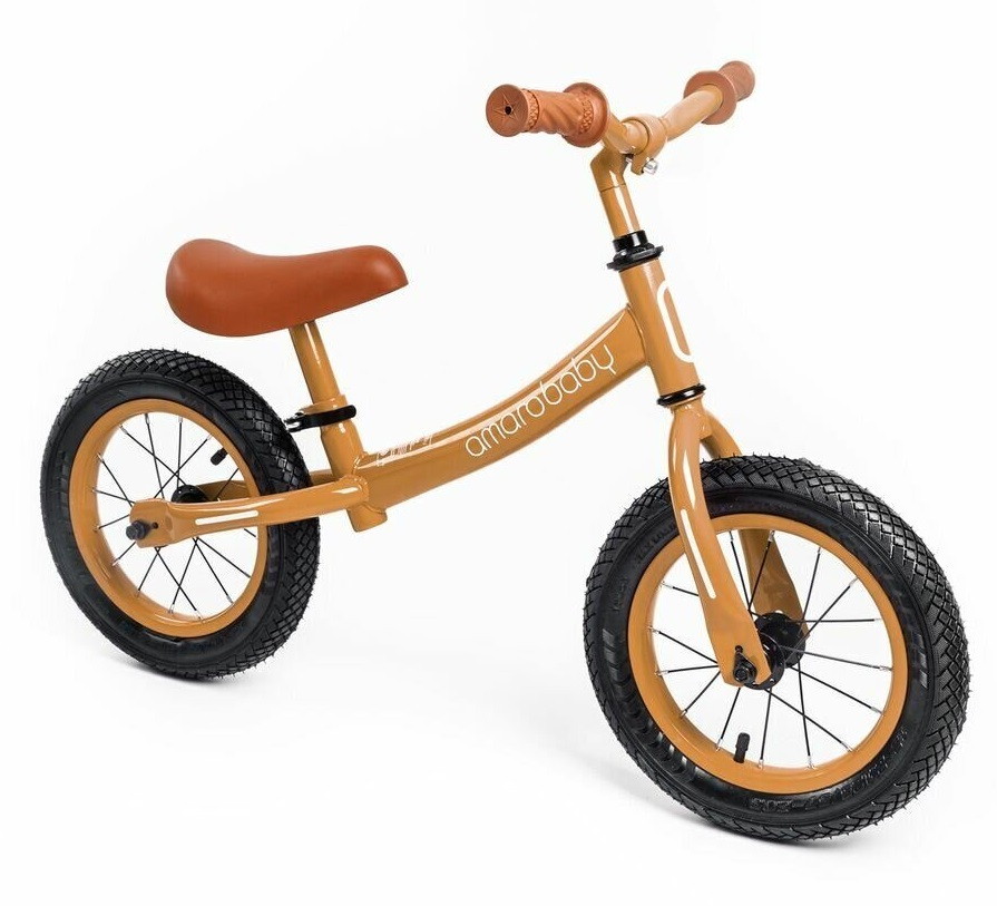 Двухколесный беговел AmaroBaby Road Racer коричневый