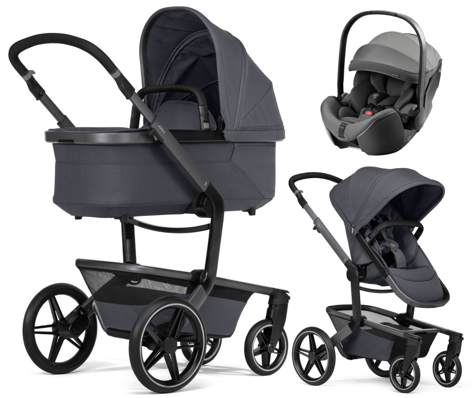 Детская коляска 3 в 1 Joolz Day 5 и автокресло Britax Roemer Baby-Safe Pro Style Mineral Grey Stone Grey
