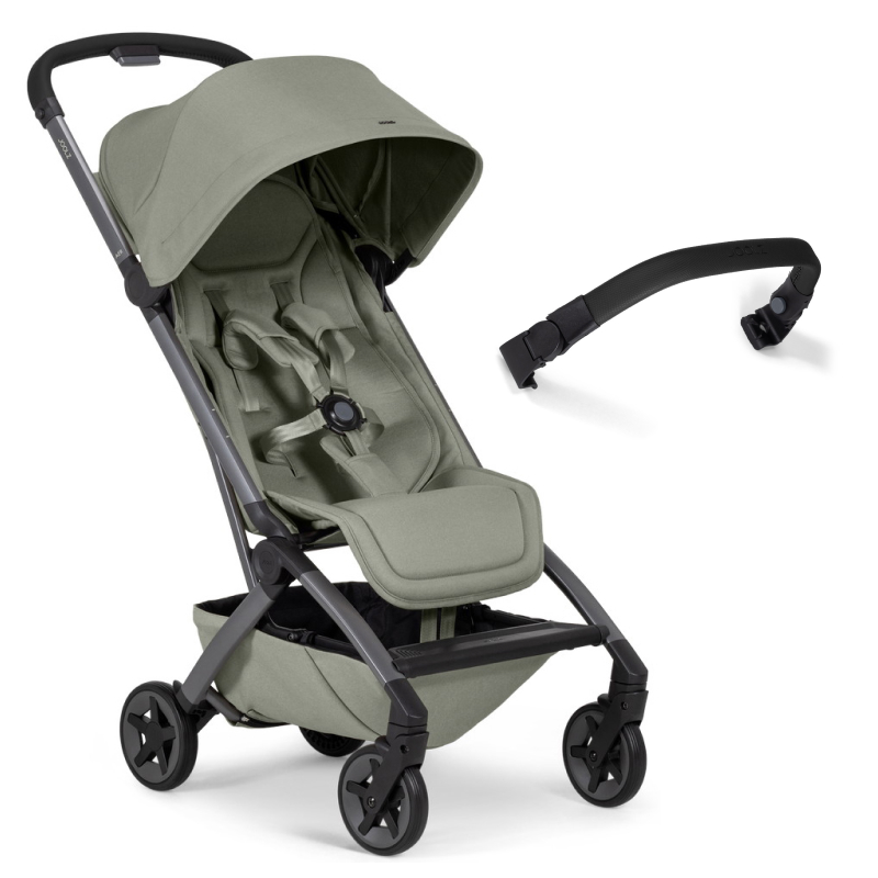 Детская прогулочная коляска Joolz Aer 2 с бампером Sage green/Black Carbon