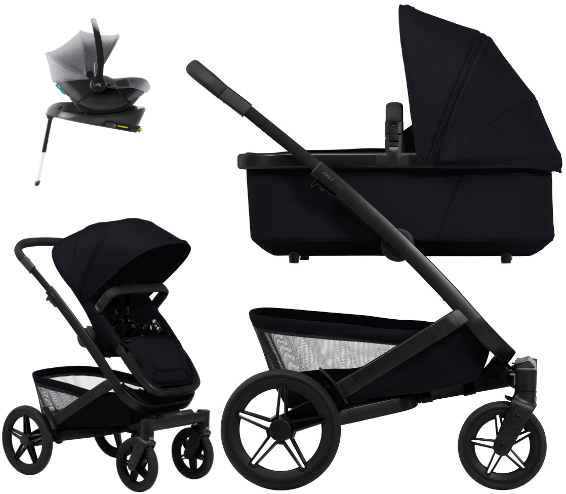 Детская коляска 4 в 1 Joolz Geo5 и автокресло Baby-Safe Core Frost Grey и база Baby-Safe Core Space Black