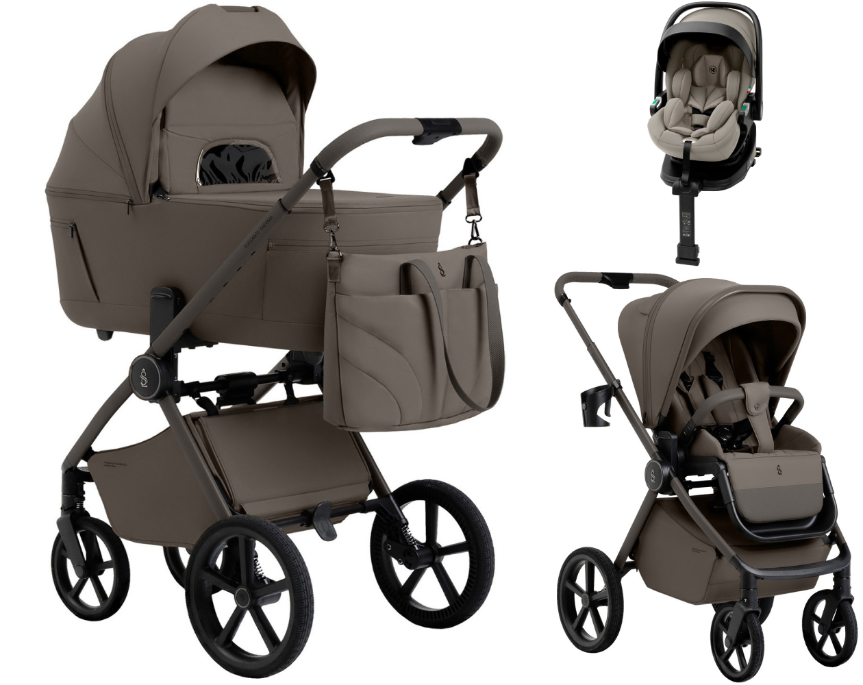 Коляска 4 в 1 Sweet Baby SBL Elegante Therma Colore 2.0 и автокресло Premier Plus Begie Dark Beige