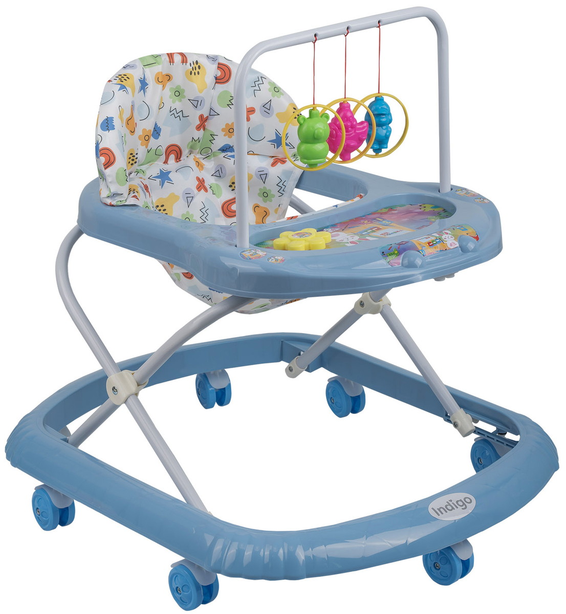 Детские ходунки Indigo Карусельки синий