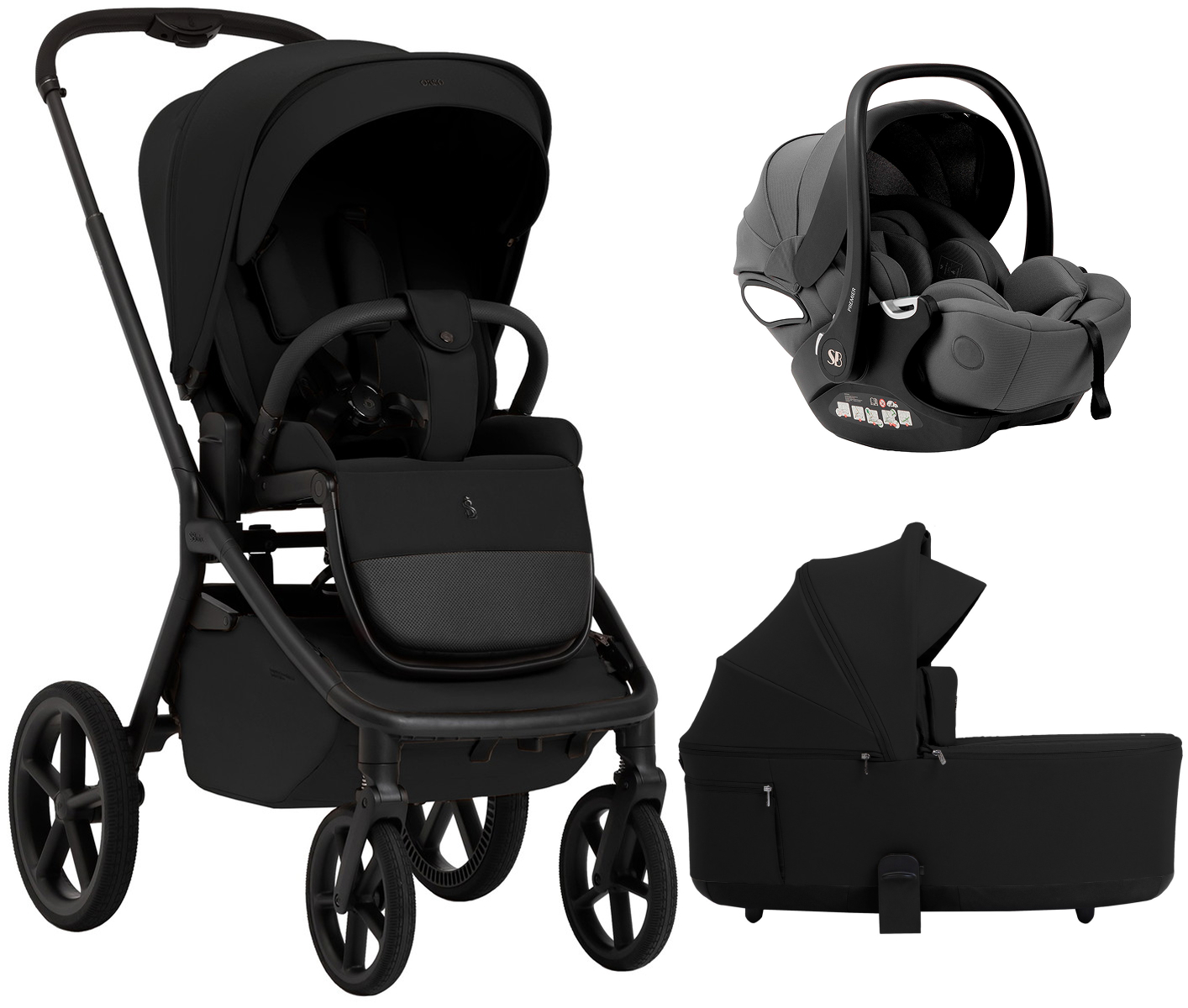 Коляска 3 в 1 Sweet Baby SBL Orso + автокресло Premier Grey Black