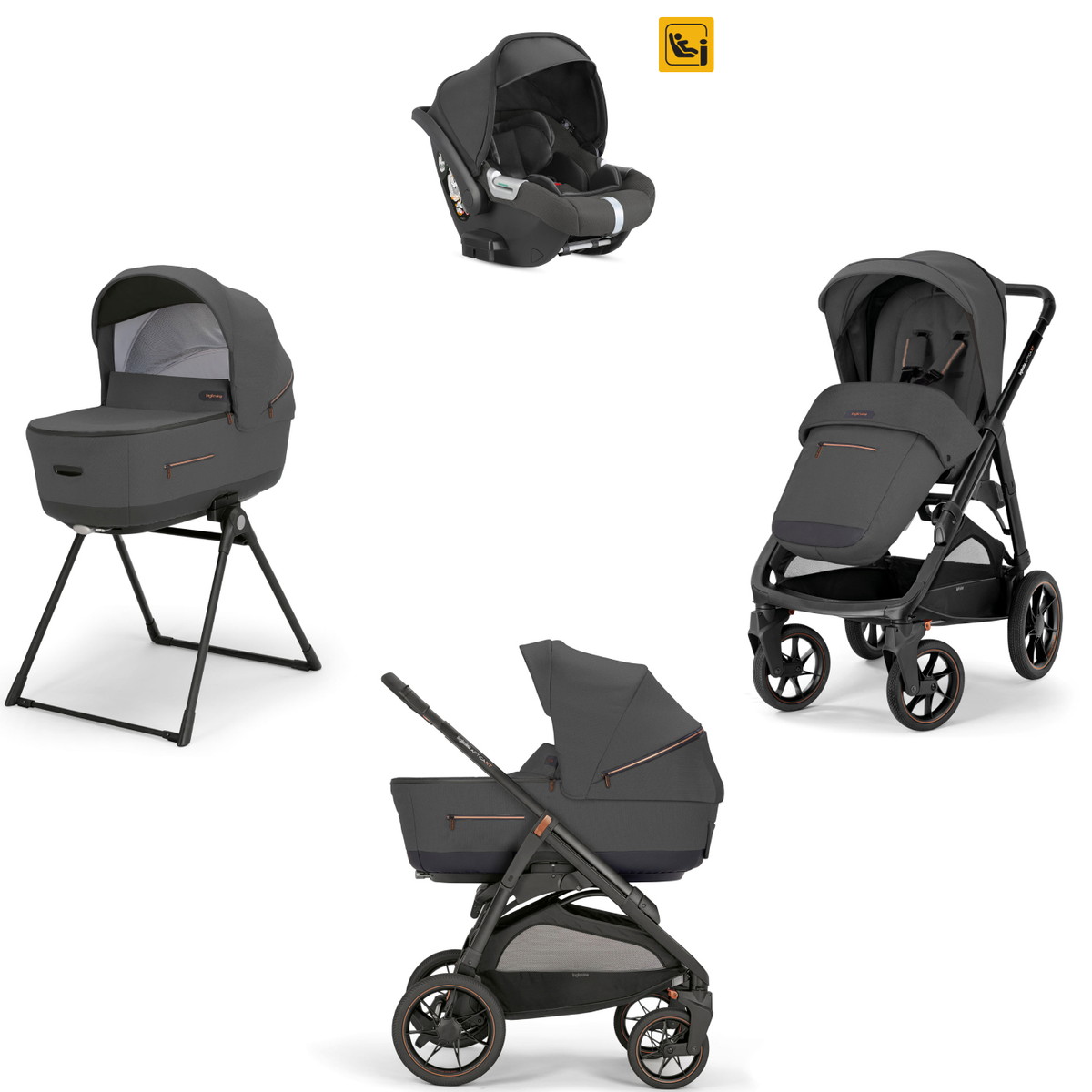 Детская коляска Inglesina Aptica System Quattro XT DRW KA71R0 4 в 1 Magnet Grey
