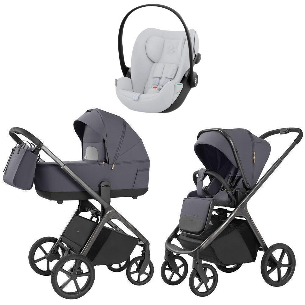 Коляска Carrello Vector 2025 CRL-6551 и автокресло Cybex Cloud G i-Size Fog Grey 3 в 1 Ultimate Grey