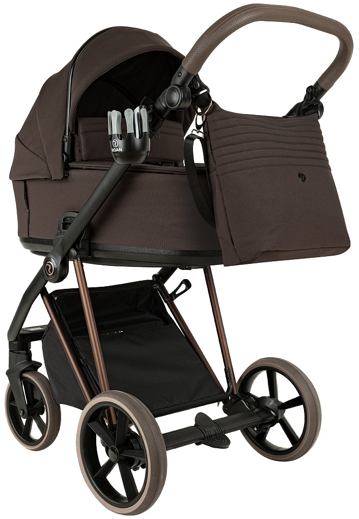 Детская коляска Roan Sol Vintage Luxury 2.0 2 в 1 VIN 04/TC Turkish Coffe/Bronze/руч.Cappuccino