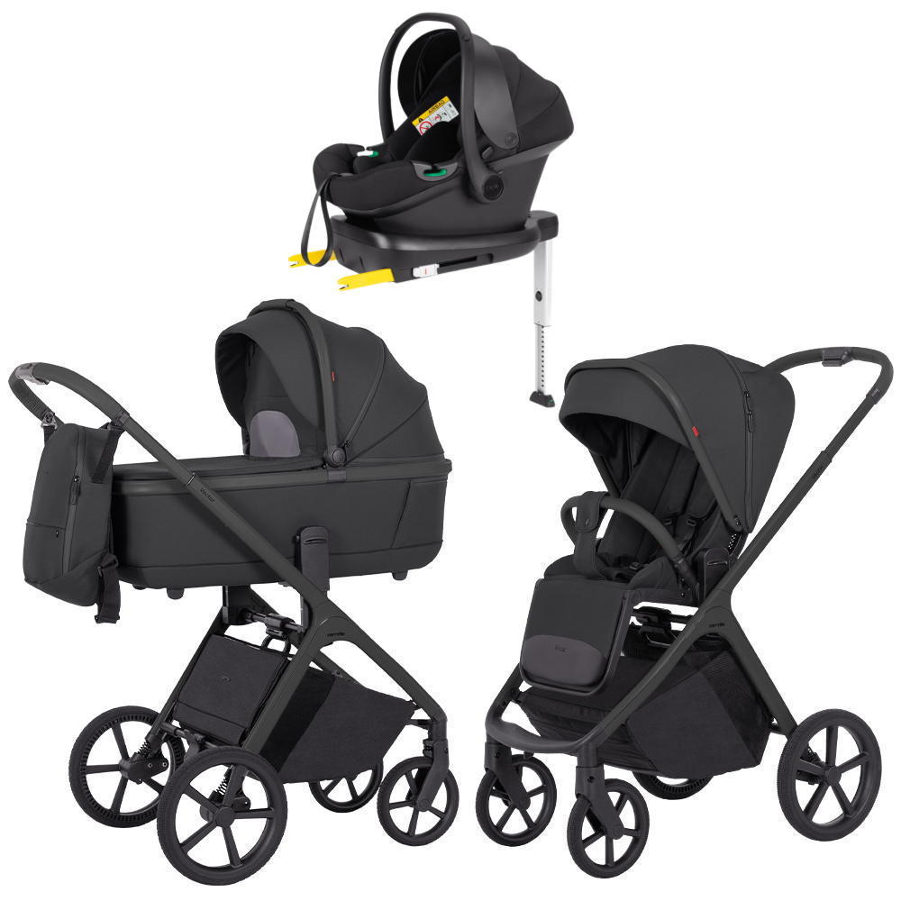 Коляска Carrello Vector CRL-6550 Nova Black Line с базой Isofix 3 в 1 Magnet Black