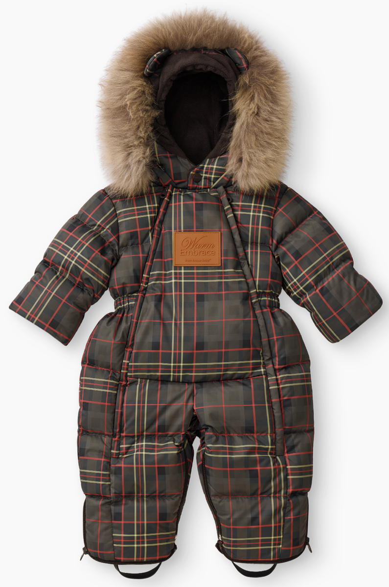 Комбинезон детский Happy baby 89144-0 ЧЗ темный шоколад (клетчатый) / dark chocolate (checkered) 68