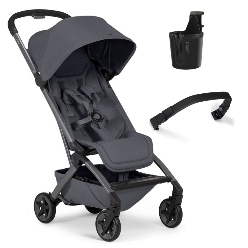 Детская прогулочная коляска Joolz Aer 2 SE с бампером и подстаканником Stone grey