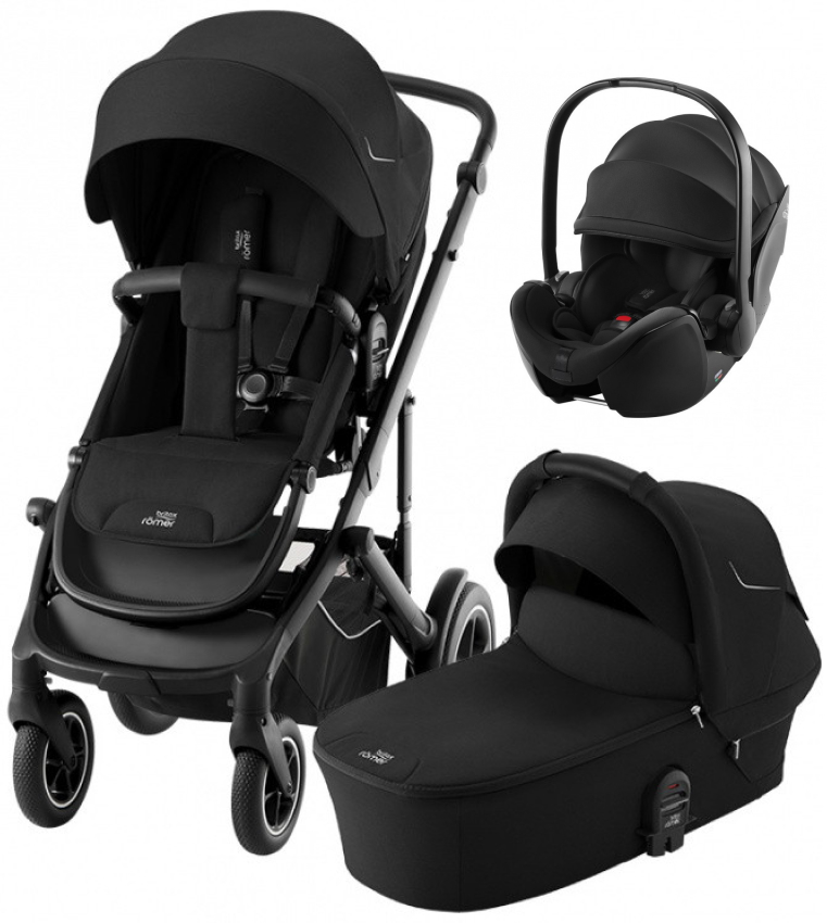 Коляска 3 в 1 Britax Roemer Smile 5Z и автокресло Baby-Safe Pro Space Black Space Black