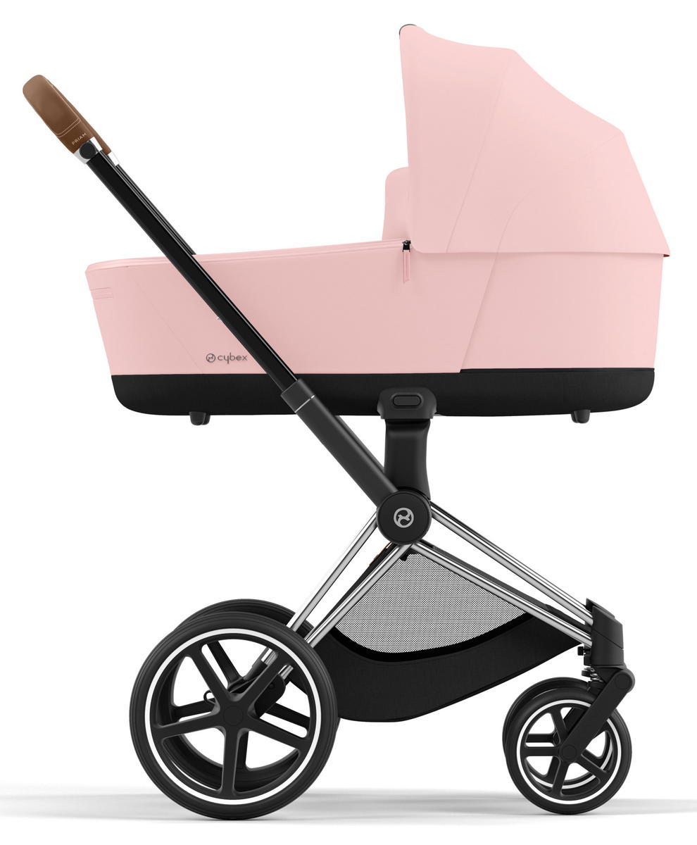 Коляска для новорожденных Cybex Priam IV Chrome Brown Peach Pink