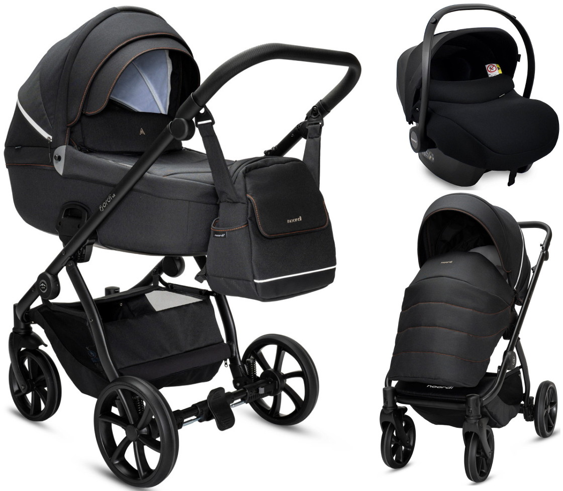 Детская коляска Noordi Fjordi V2 3 в 1 с автокреслом Terra Black 1462815 Voyager Black